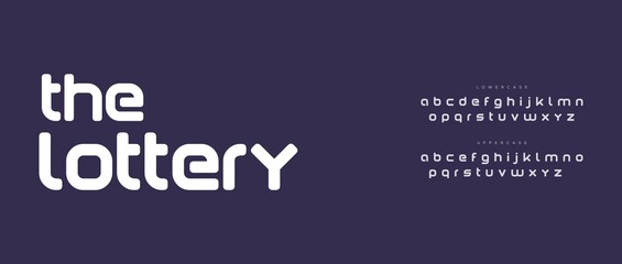 Fototapeta premium Modern geometric text the lottery design