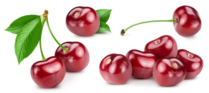 Cherry isolated on white Clipping Path