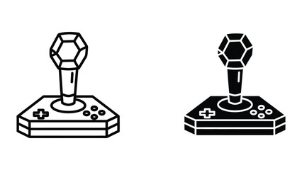 Retro game controller pair with directional pads and action buttons © MSTMURSHIDA