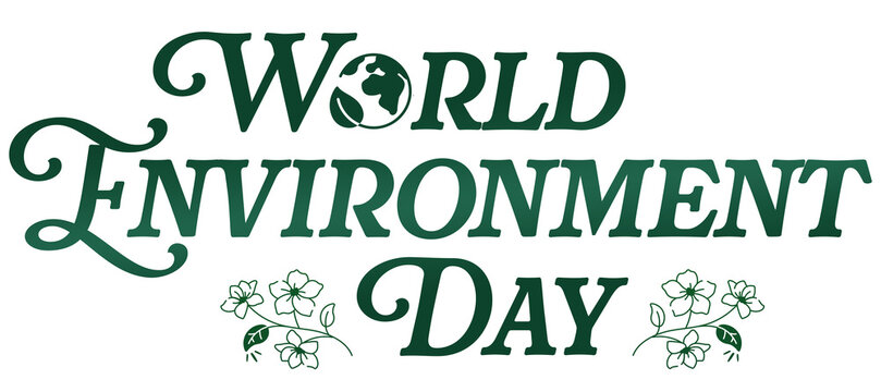 World Environment Day Creative Text Artwork PNG
