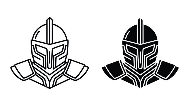 Futuristic black and white helmet with visor design