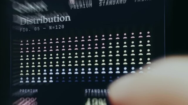 Cohort Distribution chart, breakdown of a 128-member group across four categories