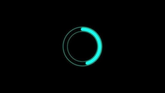 Loading spinning, load wheel animation. Download waiting. White circle isolated on a black background. 4k motion Loading spinning, load wheel animation. Download waiting. White circle isolated on 