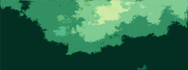 Vector Abstract illustration of lush forest canopy foliage with verdant hues and textured background, evoking tranquility and nature's vibrancy. © Zìyóu