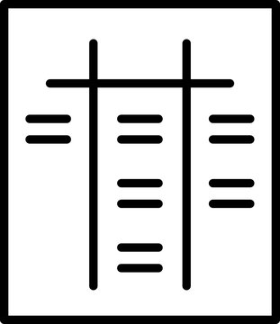 Kanban Line Icon, Kanban Board Outline, Agile Kanban Vector