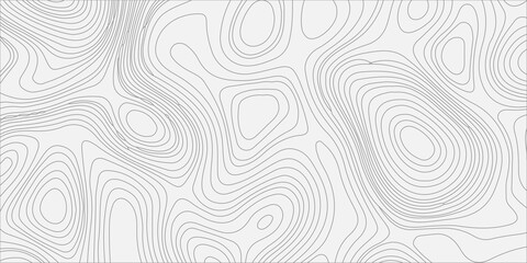 Grey topographic map contour lines on white background, abstract vector geographic terrain relief pattern background © Creative Lis