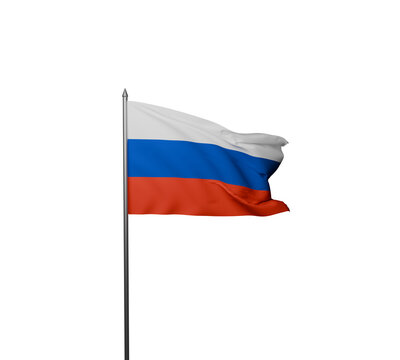 russian flag isolated on white