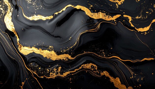 黒漆と金箔の高級和風テクスチャ ラグジュアリーブランドや化粧品パッケージ背景
Black lacquer and gold leaf Japanese luxury texture for premium branding background