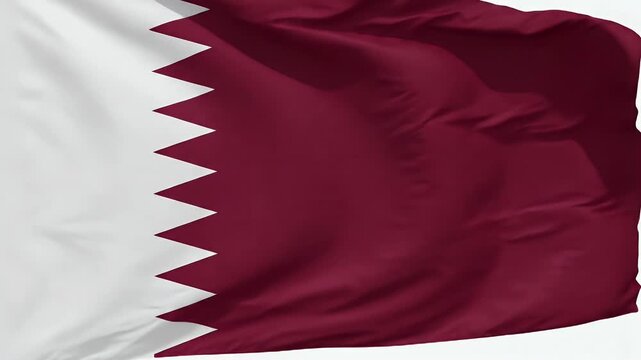 The video features the national flag of Qatar, prominently displaying its distinctive maroon and white colors.