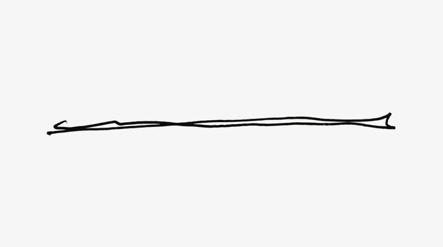 A single, thin, black bobby pin lying horizontally against a plain white background.