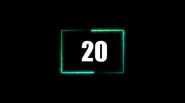 loading icon neon light rectangle frame white color Animation. 51 Download progress, interface white color Animation.