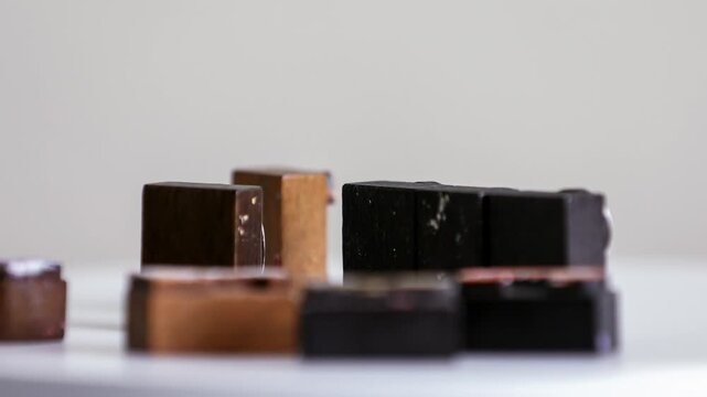 2027 New Year Numbers Displayed on Vintage Wooden Blocks