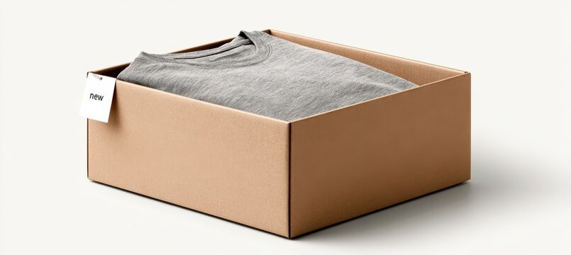 Summer shirt gift in cardboard box with new tag