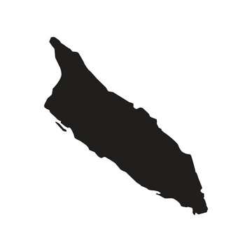 aruba map silhoutette Suitable for posters and web icons