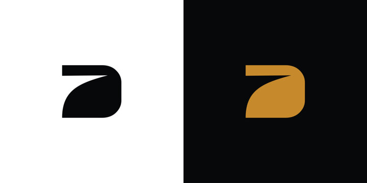 Strong and modern letter D initials logo design