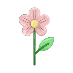 Obraz premium Illustration of Pink Flower 