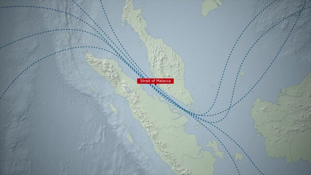 Strait of Malacca on the World Map, Strategic Location and Full Details Animation