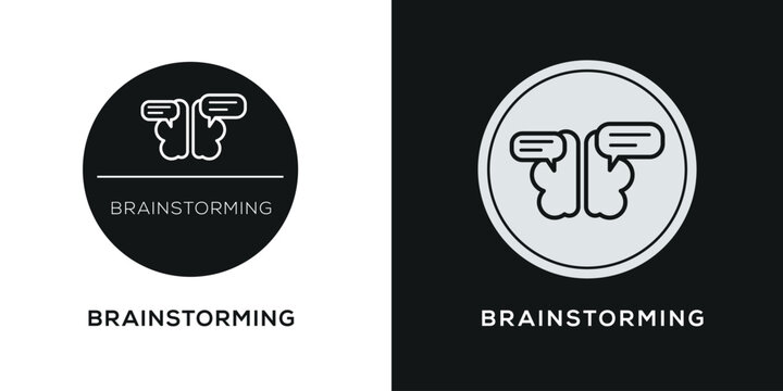Brainstorming Icon Design, vector illustration.