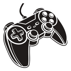 Modern game controller gamepad silhouette graphic illustration with controller © saharima
