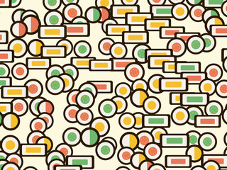 Maki Sushi Pattern Colorful Japanese Cuisine Design © iushakovsky