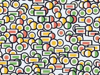 Maki Sushi Pattern Colorful Japanese Cuisine Design © iushakovsky