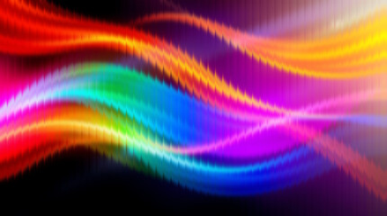 Obraz premium Abstract colorful wave pattern background for web design and social media, vibrant neon lights