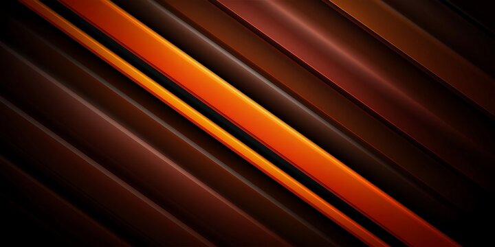 Abstract diagonal lines with warm orange gradient light and dark brown tones