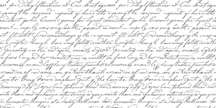 Black handwritten cursive text pattern on a simple paper background