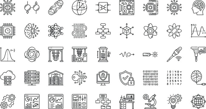 QUANTUM COMPUTING & ADVANCED COMPUTING UI ICONS