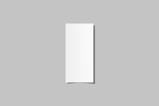 Realistic blank dl flyer illustration for mockup