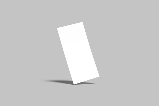 Realistic blank dl flyer illustration for mockup