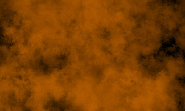 Orange Fire Mist Texture Background With Dark Dramatic Smoke Overlay