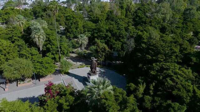 Monument to Jes&uacute;s Garc&iacute;a, &ldquo;Civil Hero,&rdquo; in Madero Park in Hermosillo, Sonora.