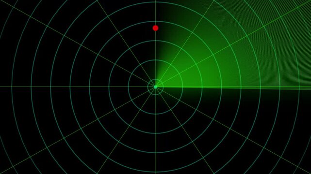Abstract radar screen digital interface. Futuristic radar screen interface with cyan digital grid and scanning beam.