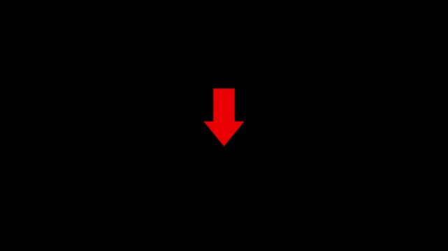 Moving arrows to the side animation on a black background.