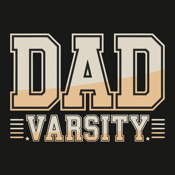 Dad Varsity Vintage College T-Shirt Design