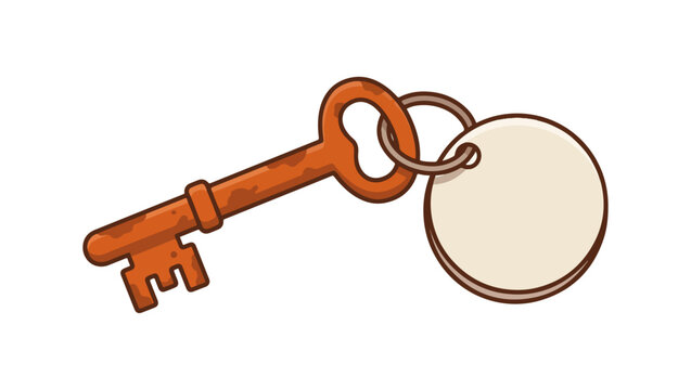 Rusty Key Vector Illustration on PNG Background, Minimal Mystery Unlock Symbol Design, rusty key, key vector, old key, vintage key, antique key, metal key, rusty metal, corroded key, mystery symbol, 