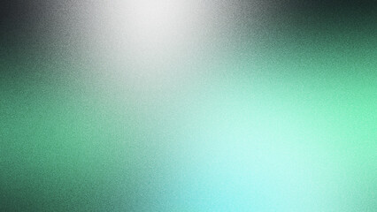 Obraz premium Vibrant green and blue gradient background with grainy texture and spotlight effect. Background.
