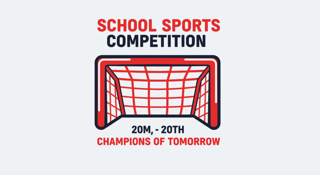 School Sports Competition Visual Concept For Youth Tournament, Promoting Active Lifestyle