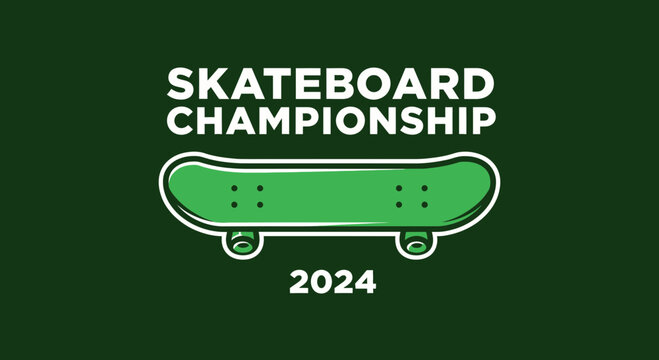 Skateboard Championship 2024: A Vibrant Design for Sporting Events and Competitions
