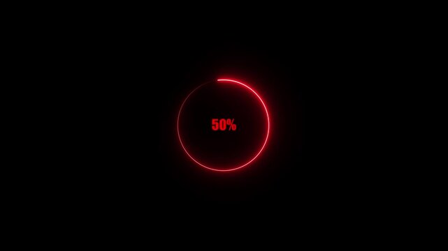 saber frame neon line circle loop 4k video animation