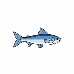 Fototapeta premium Cartoon illustration of a fish.