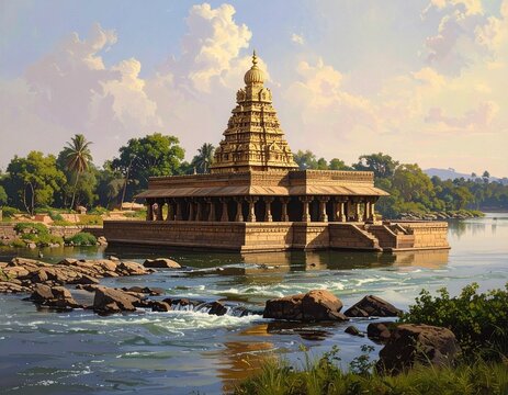 Sri Ranganathaswamy Temple Srirangapatna Cauvery River Island Temple Karnataka Historic Spiritual Landmark