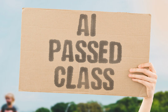 "AI Passed Class" Chatbot-written assignments allow students to pass without comprehension. CHATBOT. ASSIGNMENTS. STUDENTS. PASS. COMPREHENSION.