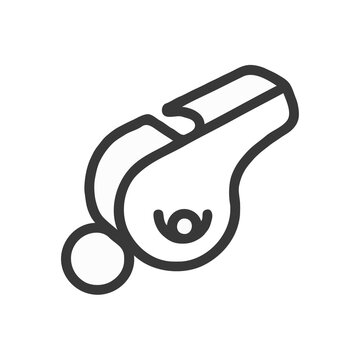 Apito de futebol &iacute;cone - Ilustra&ccedil;&atilde;o Vetorial.