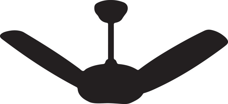 Ceiling Fan silhouette vector
