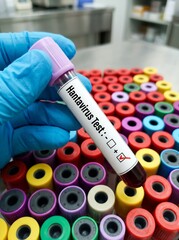 Fototapeta premium Hantavirus Blood Sample Test in Laboratory – Healthcare and Virus Detection shots.