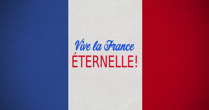 Vertical tricolor canvas starting frame 3 displaying slogan bold word shifting color holding fading