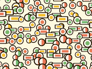 Maki Sushi Pattern Colorful Japanese Cuisine Design © iushakovsky
