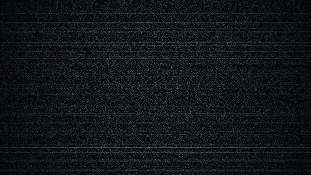 Dark VHS static noise texture with layered horizontal scan lines and subtle analog TV interference overlay for video editing